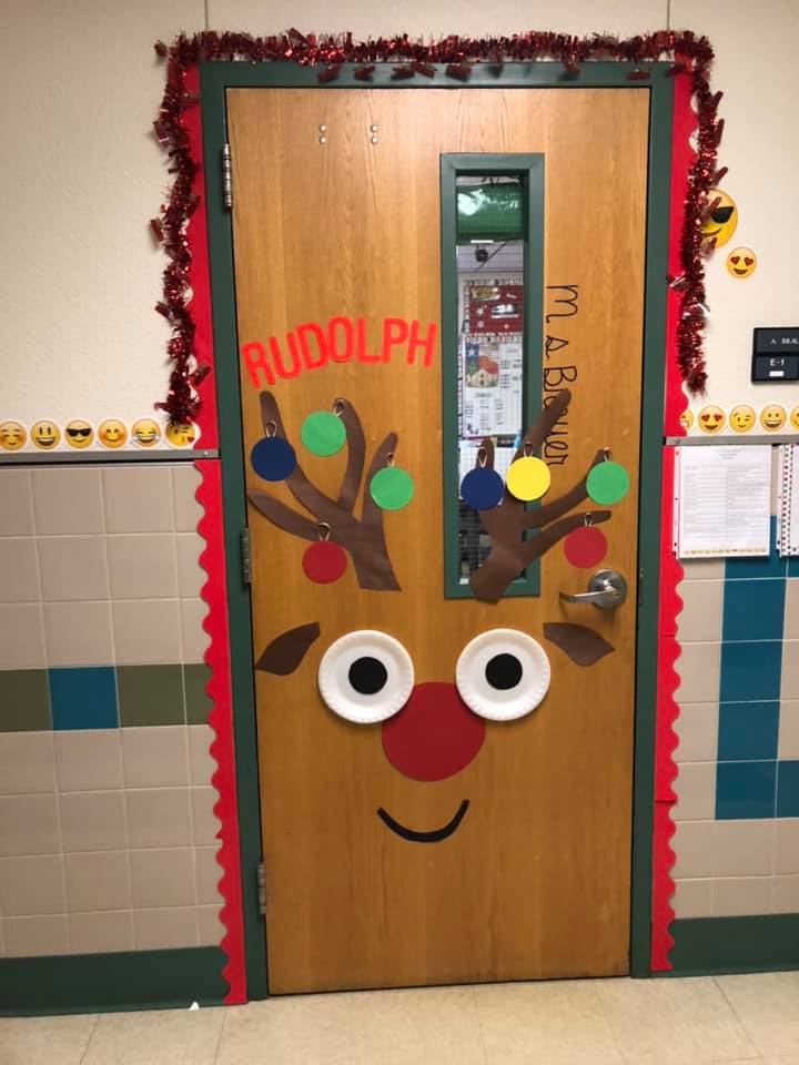 Reindeer christmas classroom door Clearance