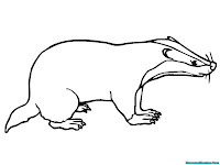 Badger Outline Printable Kids Coloring Pages
