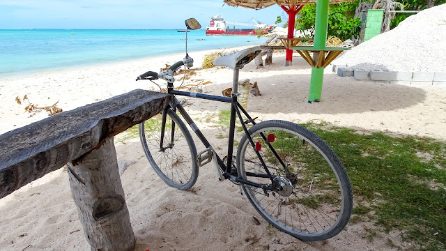 This is Kiribati and this is a luxury rental bicycle