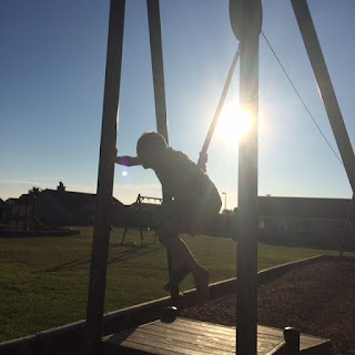 SEND child on climbing frame