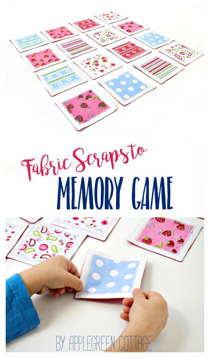 Tutorial Fabric Matching Scraps Memory Game for Kids AppleGreen Cottage