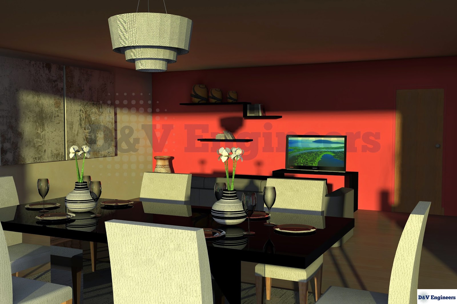 D&V Engineers: Dani. Diseño Interior Vivienda Unifamiliar 2