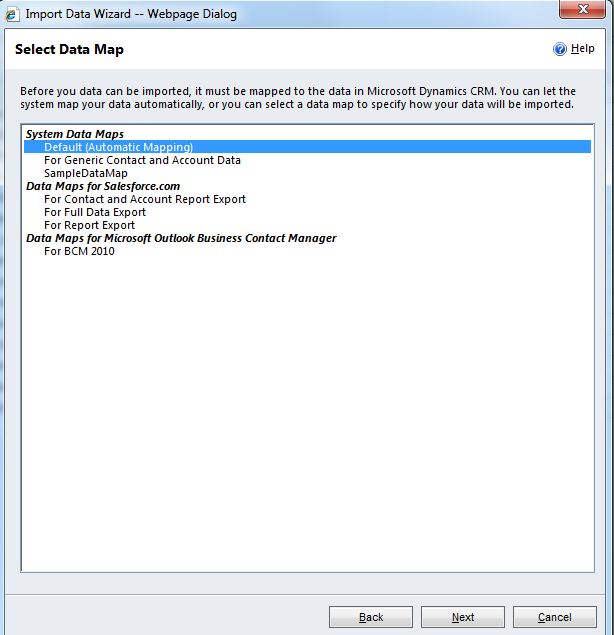 Srihari Radhakrishnan's Blog: MS CRM 2011 - Cool New Data Import Wizard