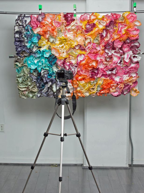 Coffee Floral Filters Backdrop Backdrops may seem like a minor detail in your wedding plans, but it sets the tone for your ceremony- coffee filters floral backdrop - wedding ideas - wedding inspirations - wedding details - K'Mich Weddings Philadelphia PA