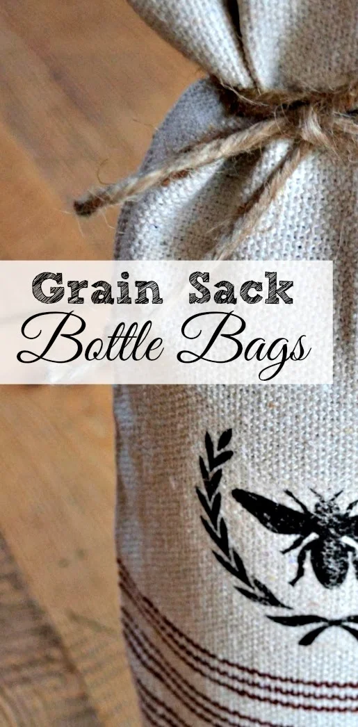 grain sack wine bottle bags www.homeroad.net