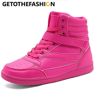 Womens Hidden Wedges Pink Fashion Sneakers Getothefashion