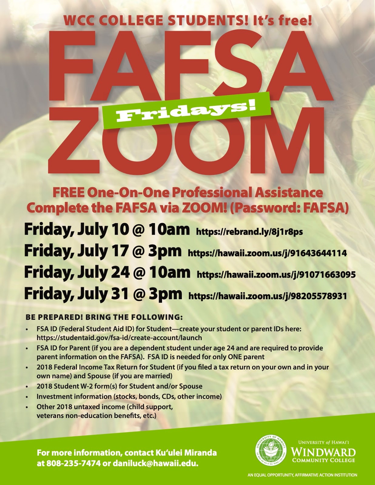 TRiO SSS Scoop FAFSA & FREE Food