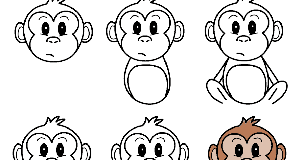 Aprende Brincando: Como Desenhar um Macaco - Passo a Passo