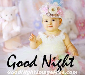 Baby Girl Saying Good Night Image