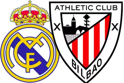 Análisis y pronóstico Real Madrid vs Athletic Supercopa 2021 escudos real madrid y athletic de bilbao