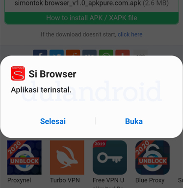 Cara Instal Simontok Browser Dijamin Sukses