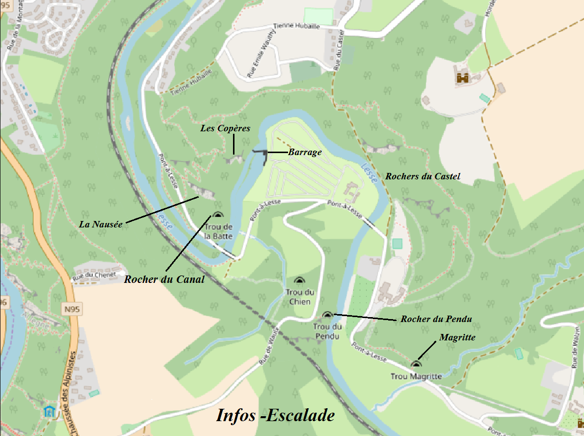 INFOS ESCALADE - BELGIUM: ROCHERS DU CASTEL PONT- à- LESSE