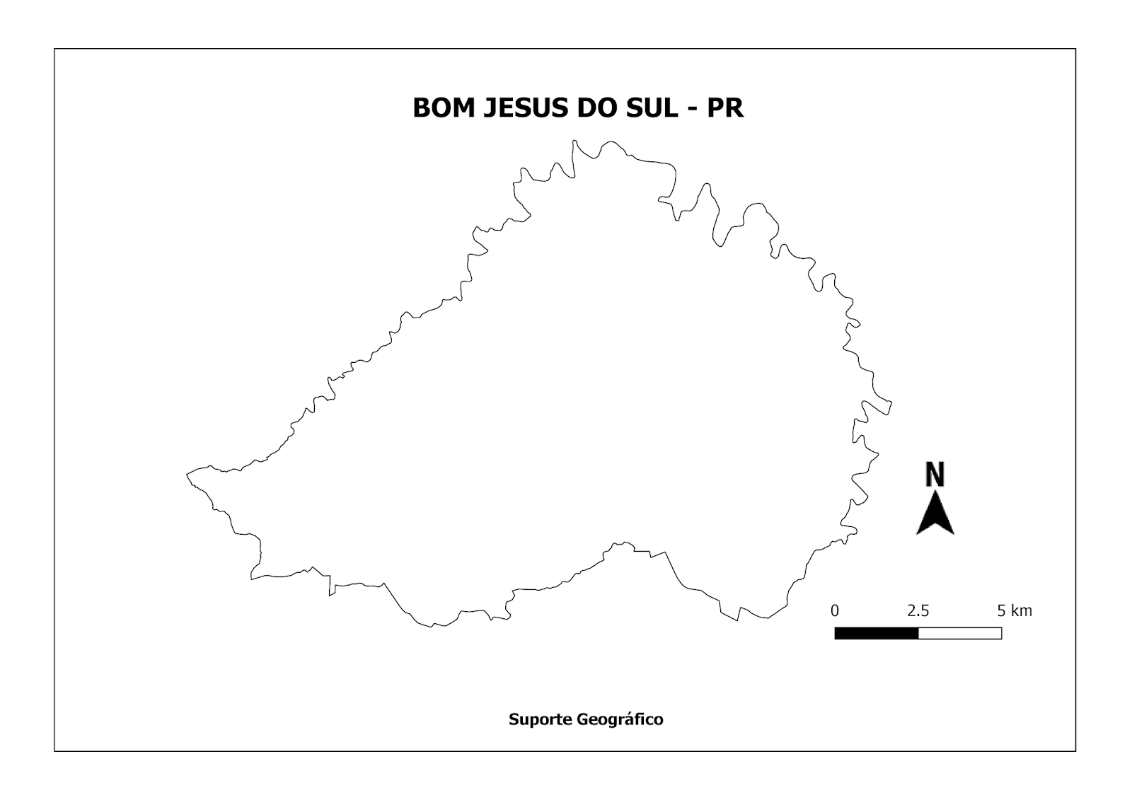 MAPA DE BOM JESUS DO SUL PR Suporte Geográfico MAPA DE BOM JESUS DO SUL PR Suporte Geográfico