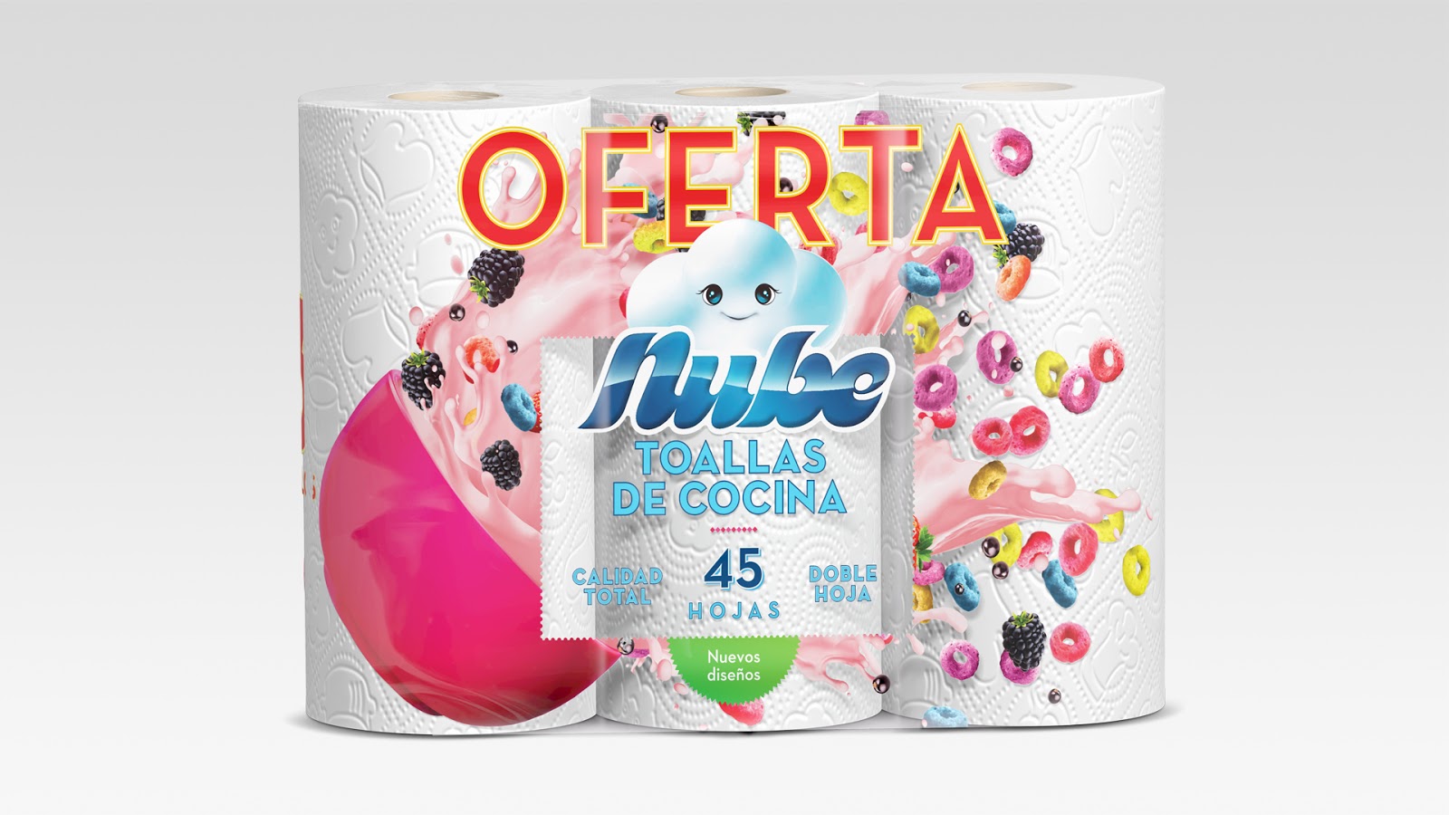 Nube Kitchen paper towels on Packaging of the World Creative Package