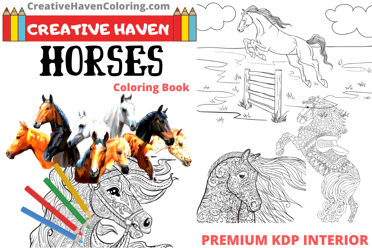 Horses Coloring Book