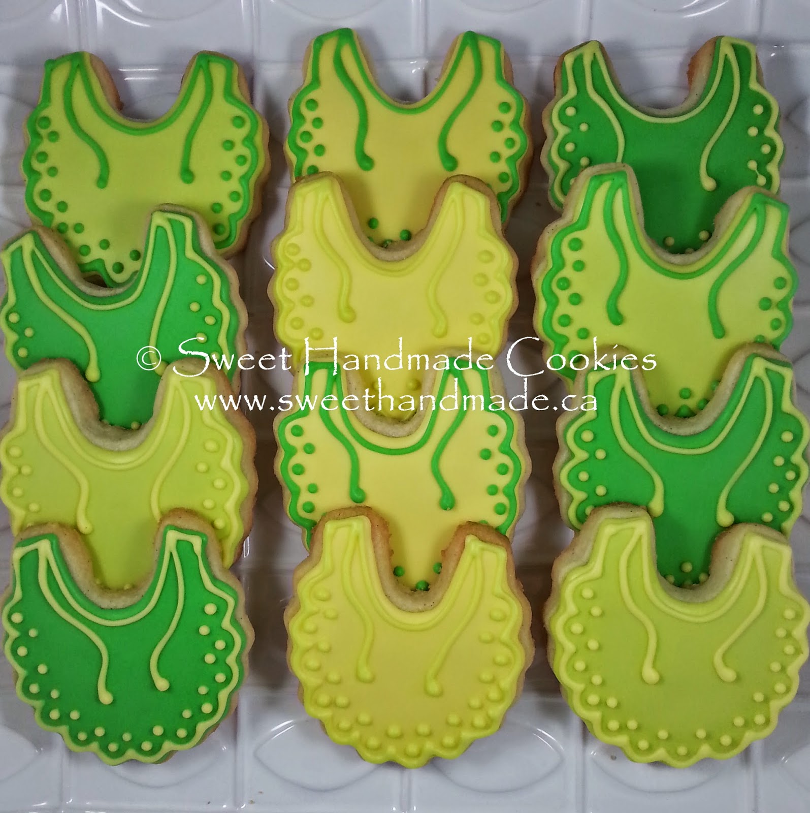 Sweet Handmade Cookies Baby Shower Bib Cookies