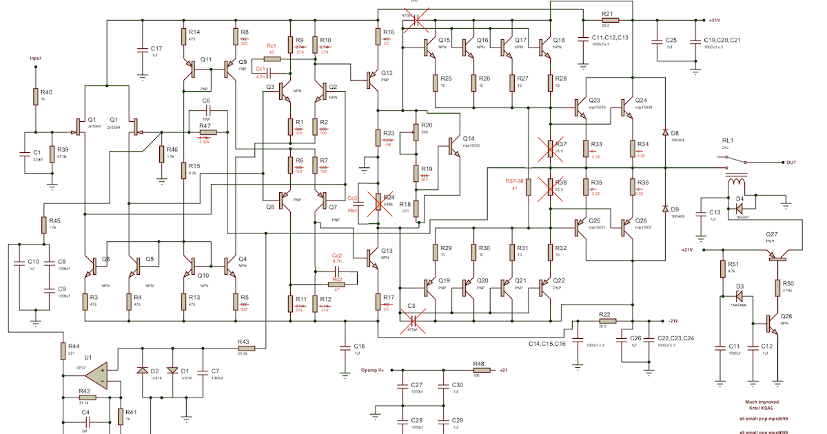 Easy Chip Amplifier: Krell KSA-5 Clone - Revised Schematic and Build Guide