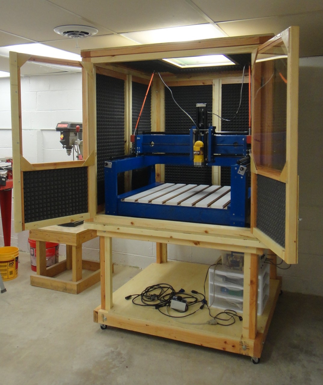 The Tinkers Finishing Touches On The CNC Machine Enclosure