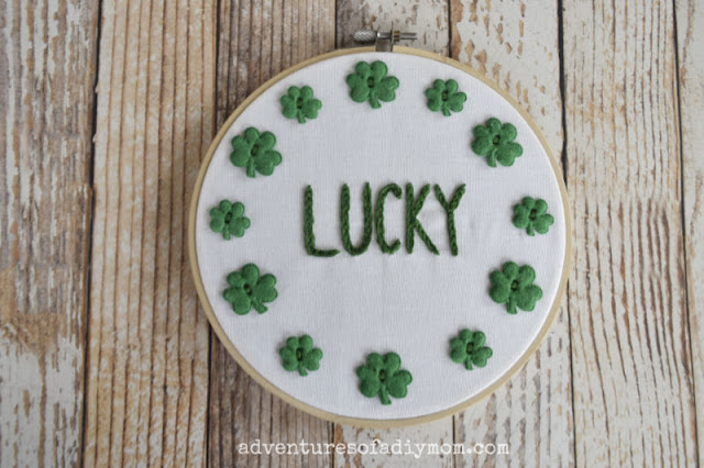 Easy Embroidery for St. Patty's Day