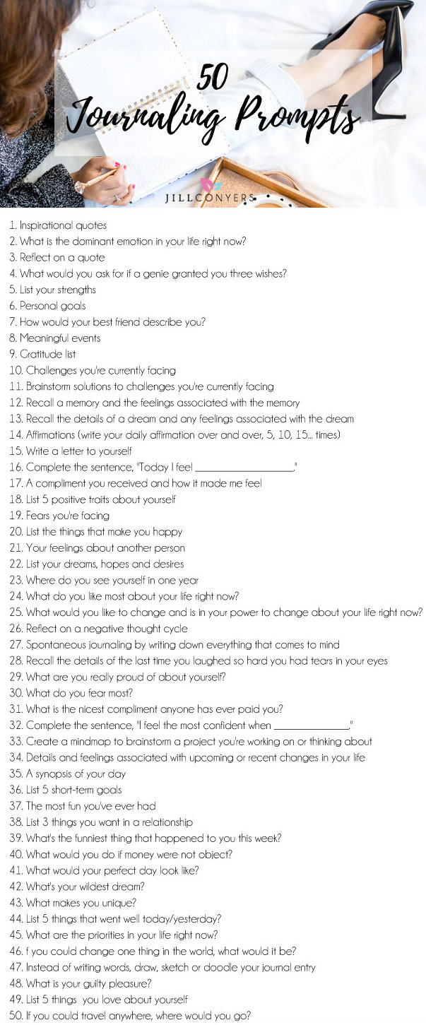 fifty journaling prompts