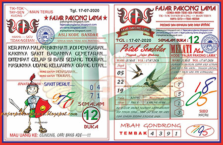 Fajar Pakong Lama 17 Juli 2020 Archives Prediksi Master Togel Hari Ini Singapura Hongkong Sidney Jp