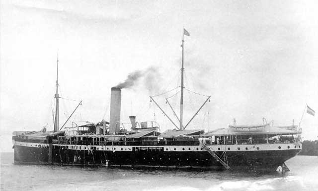 Dutch passenger vessel Van Riebeek, sunk on 8 January 1942 worldwartwo.filminspector.com