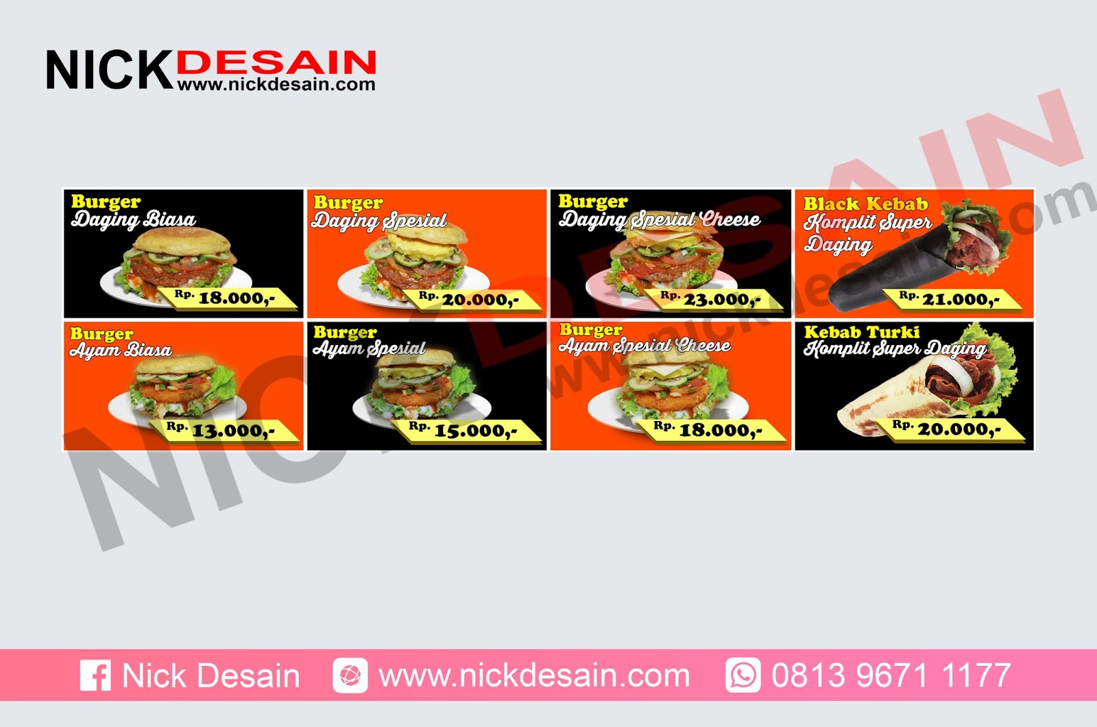 Contoh Banner Kebab contoh desain spanduk