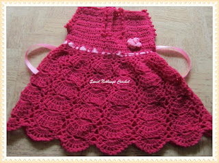 Sweet Nothings Crochet: ROSÉ PINK SHELLED BABY DRESS