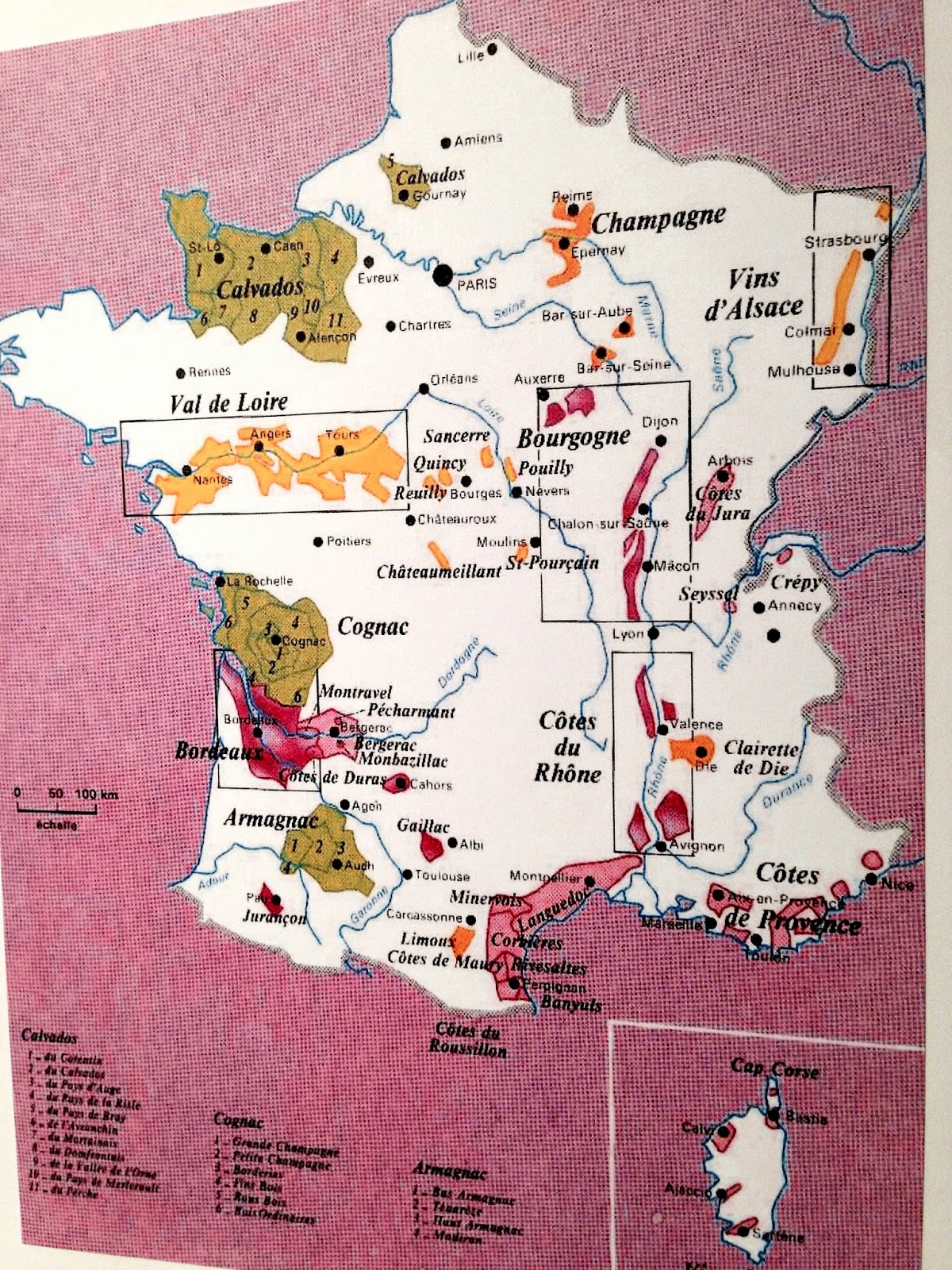 wine tour of france map