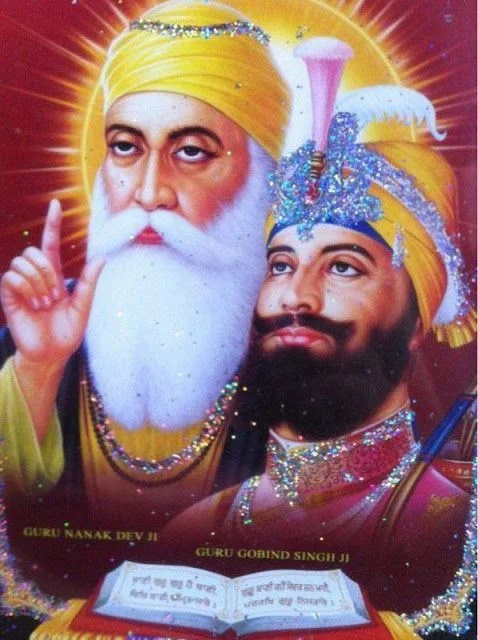 Shri Guru gobind singh ji and shri guru nanak dev ji image