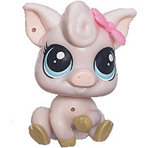 Littlest Pet Shop Pet Pairs Alda Pinkerton (#4107) Pet