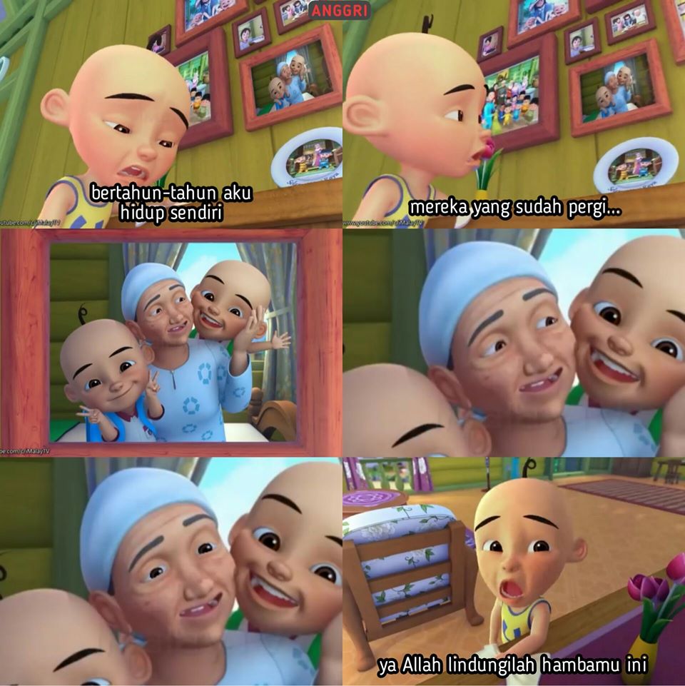 Gambar Upin Ipin Jadi Hantu - Penampakan Hantu Kak Ros Upin Ipin Takut