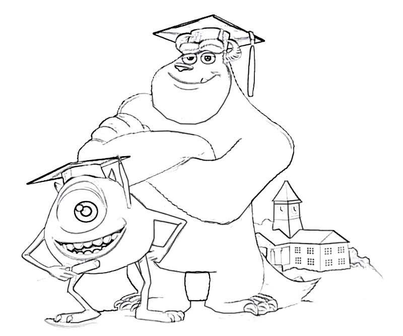 8 Monsters University Coloring Page