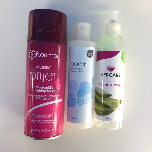 Flormar Spray Secante / Deliplus Tonico Facial / Gercare Aloe Vera