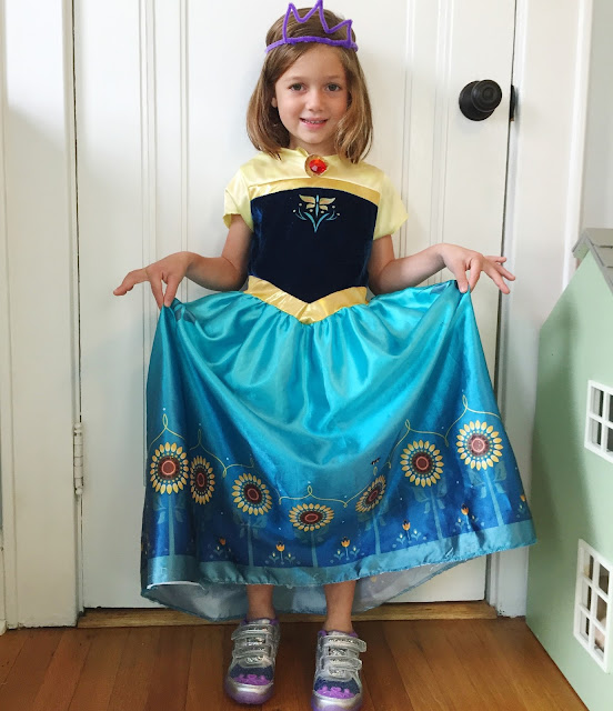 young girl in princess outfit