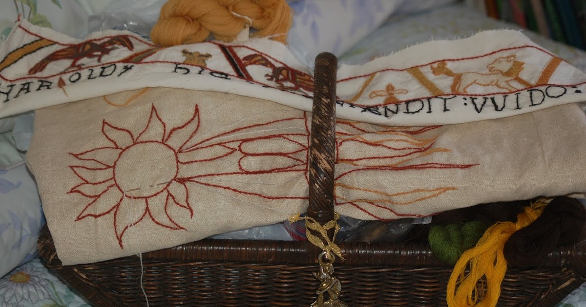 Cornish Needlework Basket Isti Mirant Stella Halley's Comet Bayeux