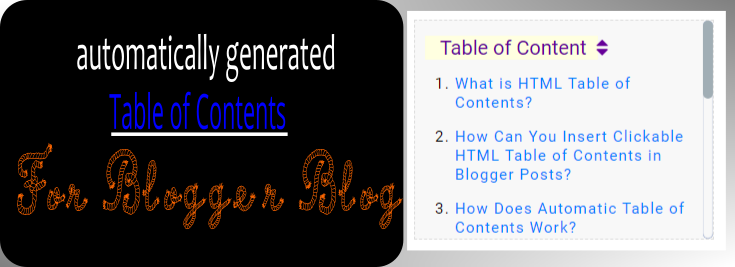 html automatic table of contents blogger blog html automatic table of contents blogger blog