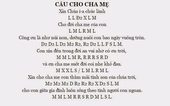 cảm âm sáo trúc bài cầu cho cha mẹ