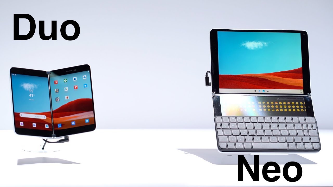 Microsoft adia tablet dualscreen Neo com Windows 10X Aberto até de