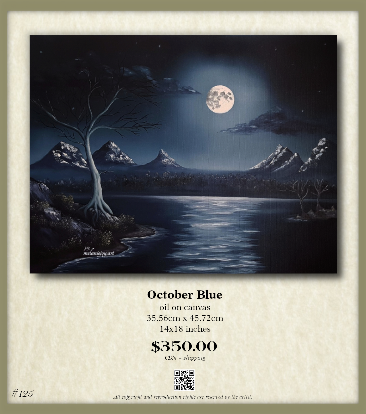 October Blue oil on canvas$350.00 melaniejoy.art