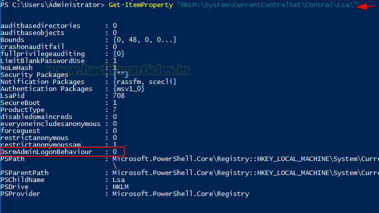 DSRM persistence