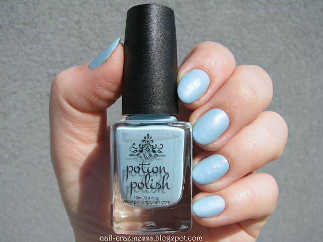 blue nail polish