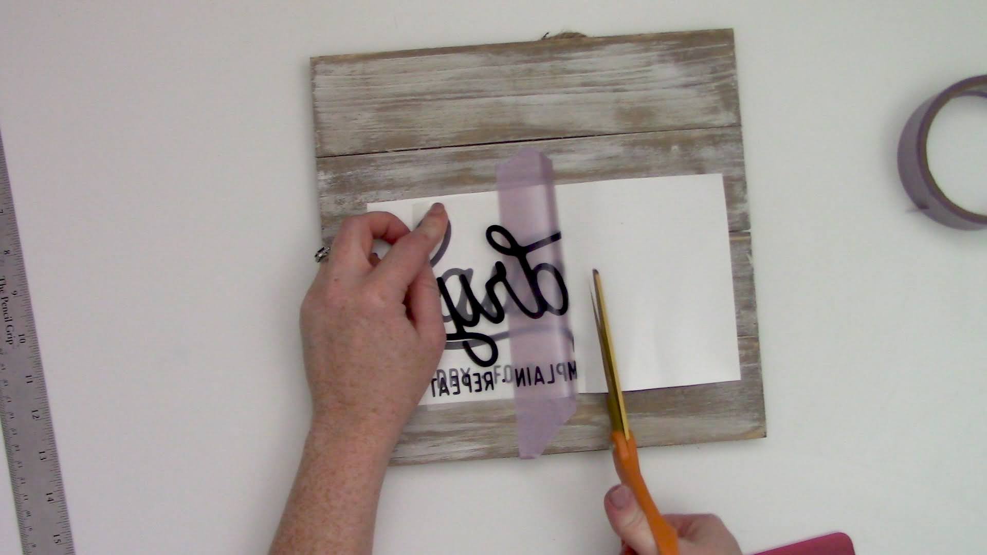 How to Apply Vinyl to Wood Signs With Slats Silhouette School