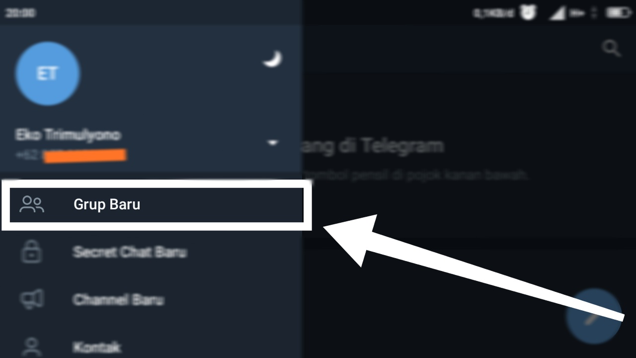 cara kirim pesan di grup telegram