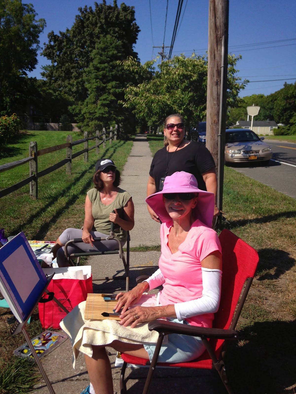 PALS Plein Air Limner Society Sunflower Field, East Moriches NY 8/28/14
