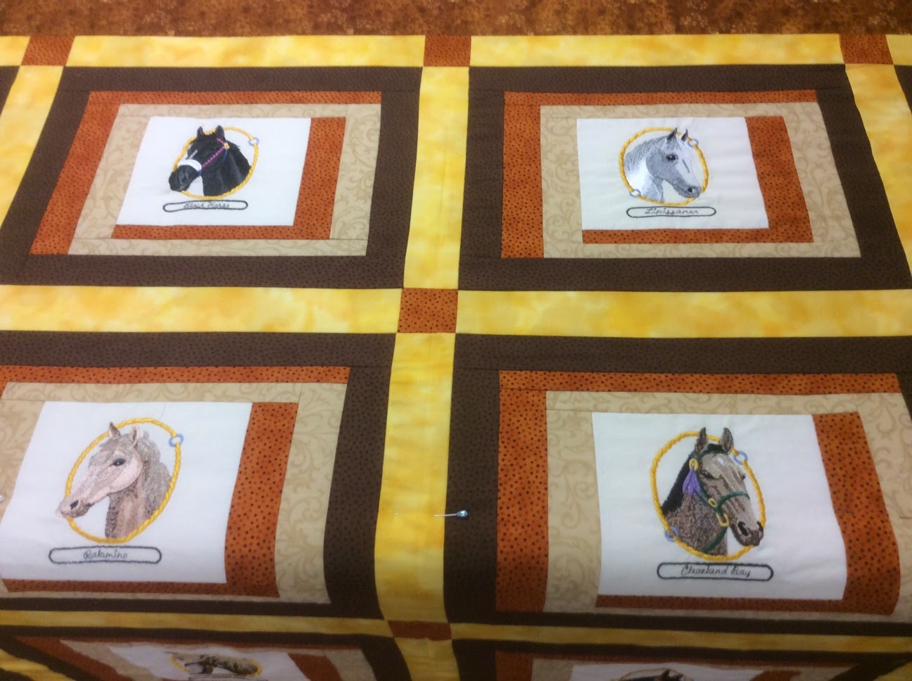 koolkat's quilting blog Equine themed quilt leads the quilts under way