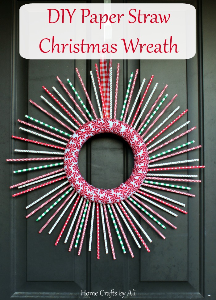 DIY Paper Straw Christmas Wreath - Home Crafts by Ali
