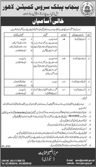 PPSC Lahore Jobs 2019 Punjab Public Service Commission Apply Online