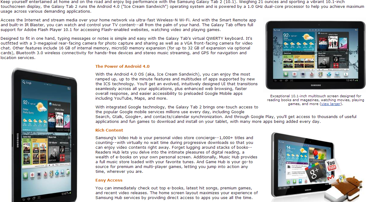 Samsung Galaxy Tab 2 (10.1-Inch, Wi-Fi) | The Fancy Gadget