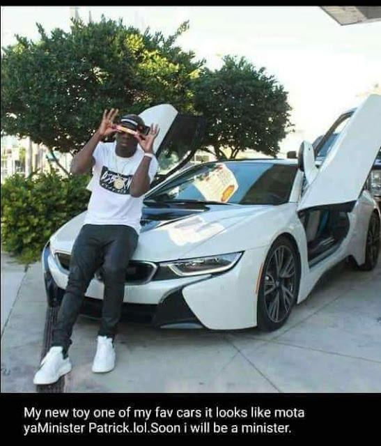  Photos of son of incoming President of Zimbabwe flaunting cash and luxury car on social media